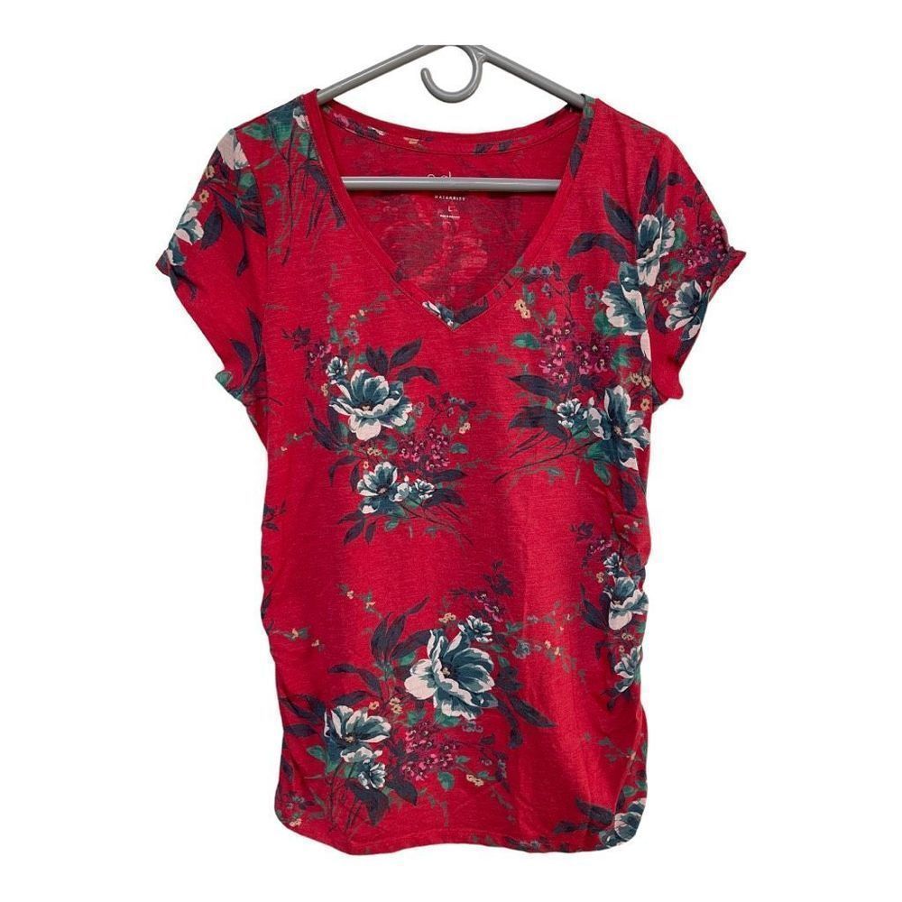 A:Glow Maternity Size Large Short Sleeved Blouse